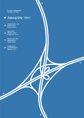 Interchange Posters | set of three | blue