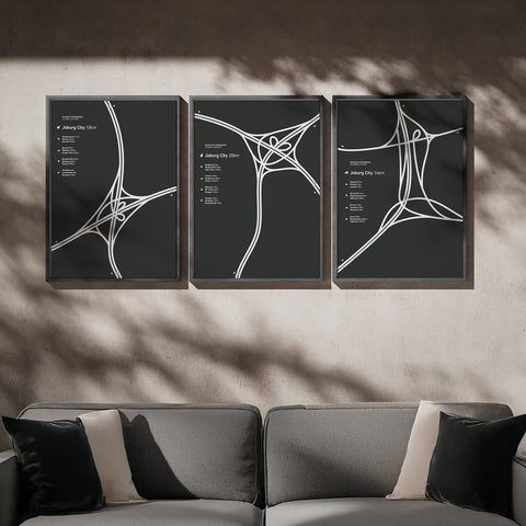 Interchange Posters | set of three | black