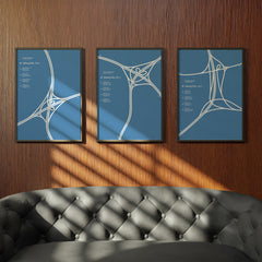 Interchange Posters | set of three | blue
