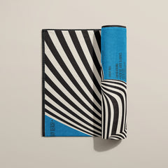 BeachMapTowel | black stripes