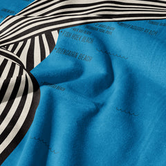 BeachMapTowel | black stripes